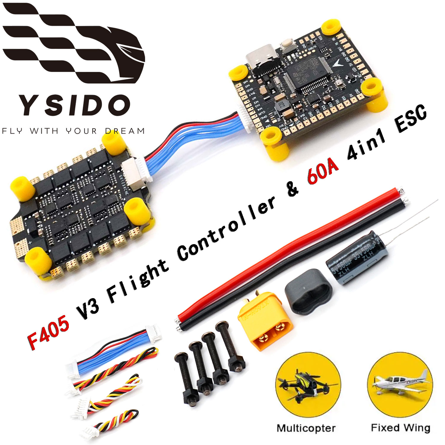 YSIDO F4 F405 V3 Flight Contro - Mateksys Flight Controller F405 Wte 评论和价格